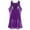 Purple, variant on Women's Gothic Dress Vintage Chiffon Cold Shoulder Flare Sleeve High Low Dress Halloween Party Dress