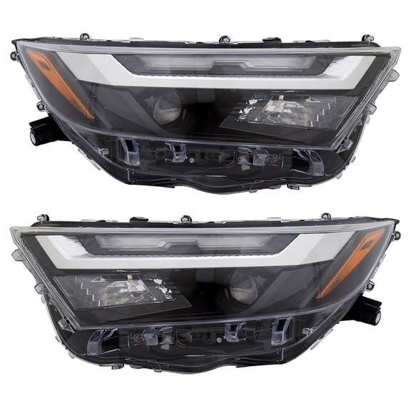 New Pair Headlights Compatible With Toyota RAV4 LE Sport Utility 4 Door 2.5L 2023 By Part Numbers To2503314 81110-0R350 811100R350 To2502314 81150-0R350 811500R350