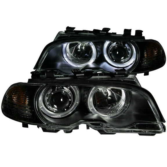 Anzo USA 121269 BMW Projector with Halo Black Clear with Amber Headlight Assembly - (Sold in Pairs)