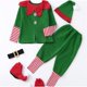 thumbnail image 4 of Disfraz de elfo navideño unisex verde y rojo para niños pequeños, hombres, familia, vacaciones, niñas y mujeres, disfraz de ayudante de Papá Noel, 4 of 5
