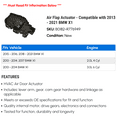 thumbnail image 2 of Air Flap Actuator - Compatible with 2013 - 2021 BMW X1 2014 2015 2016 2017 2018 2019 2020, 2 of 2