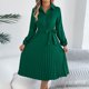 thumbnail image 1 of TaTaai Women‘s Casual Collared Dress, Long Sleeve Shirt Dress Maxi Length, Solid Color Button Down Tunic Dress, Fall Winter Office Wear Gift, 1 of 8