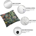 thumbnail image 4 of Acheng Set of 2 Decorative Throw Pillow Covers Cactus, Tropical Floral Cactus Rose Desert Farmhouse Pillowcases Accent Pillow Cushion Cover for Couch Sofa Bed Office Armchair, Black Green White, 4 of 6