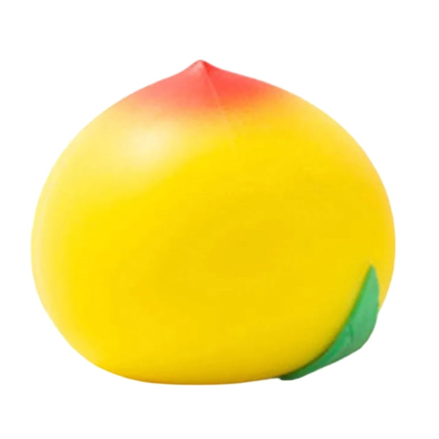 1PC Slow Rising Stress Reliefinging Toys Realistic Peach ShapedFruit SqueezeBalls Soft FidgetDough for Relaxing Decorations Decompression Gift for Adults and Teens