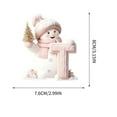 thumbnail image 4 of Moocorvic Acrylic 26 Initial Letters Christmas Snowman Ornament Christmas Tree Hanging Ornament Party Favors Decor, 4 of 6
