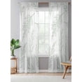 thumbnail image 5 of Sheer Curtains 96 Inches Long, Spring Green Tree Branches Semi Sheer Curtains Light Filtering Window Treatment, Farmhouse Nature Botanical Privacy Voile Drapes for Living Room Bedroom 52x96 Inch, 5 of 7