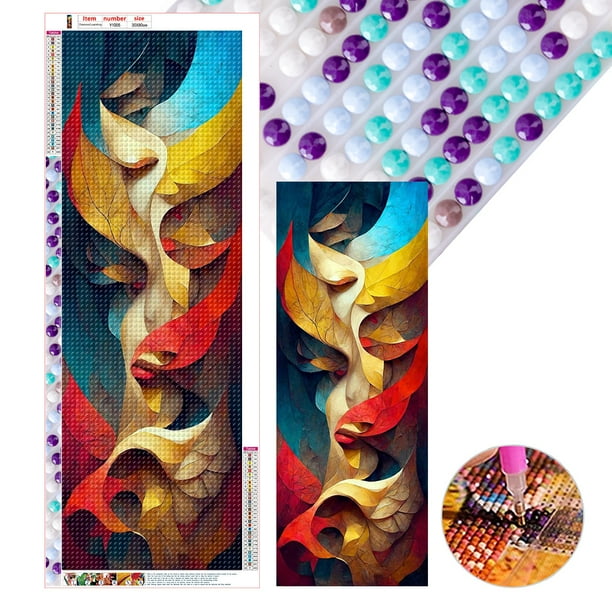 (Y1005) Resina Serie Abstracta Arte Separación Diamantes 30x80CM