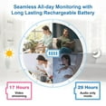 thumbnail image 3 of VTech VM5267 5” Digital Video Baby Monitor with Pan and Tilt and Night Light - White, 3 of 9