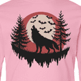 thumbnail image 4 of Inktastic Wolf Howling at the Moon Long Sleeve Youth T-Shirt, 4 of 5