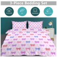 thumbnail image 2 of ss Cute Bow Duvet Cover Set Bedding Set Polyester Quilt Cover for Bedroom Decoration, 2 of 6