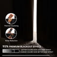 thumbnail image 7 of Brown Blackout Curtains 52 x 96 inch, Thermal Insulated Black Curtains Set of 2 Panels, Noise Reduce Room Darkening Drapes for Bedroom, Living Room, Privacy Protection & Energy Saving, 7 of 7