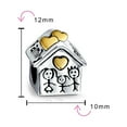 thumbnail image 3 of Bling Jewelry Womens Happy Home Family House Charm Bead 14K Gold Plated Silver for European Bracelet, 3 of 4