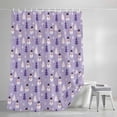 thumbnail image 3 of Shower Curtains for Bathroom, Purple Christmas Snowman Waterproof Fabric Shower Curtain, Winter Snowflakes Xmas Trees Decorative Bathroom Curtain for Bathtub, 36"x72", No Hooks Included, 3 of 9