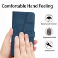 thumbnail image 6 of for iPhone 14 Pro Wallet Case with 2 Card Slots & 1 Cash Pocket, 3 in 1 PU Kickstand PU Leather Phone Cover Magnetic Flip Phone Case, Sturdy & Shockproof Phone Case with Wrist Strap - Blue, 6 of 8