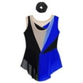 thumbnail image 5 of Aislor Girls Figure Ice Roller Skating Dress Gymnastics Leotards Lyrical Jazz Latin Ballet Dancewear Royal Blue&Black 6, 5 of 7