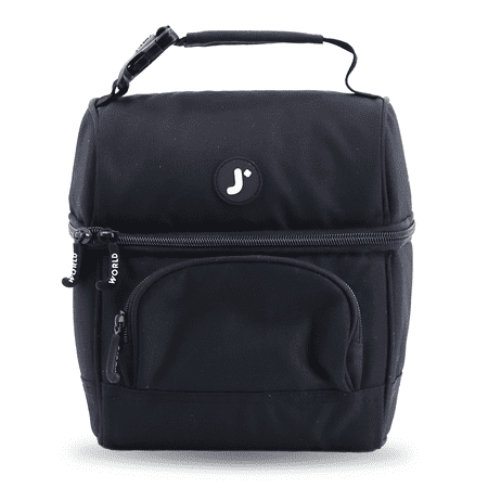J World Boys and Girls Corey Insulated Kids Lunch Bag for School, Black