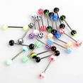 thumbnail image 3 of HHBEAUTY 50Pcs Stainless Steel Bar Tongue Rings Assorted Colors for Women Man, Colorful Stainless Steel Barbell Tongue Rings Bars Piercing Cosmetic, 3 of 3