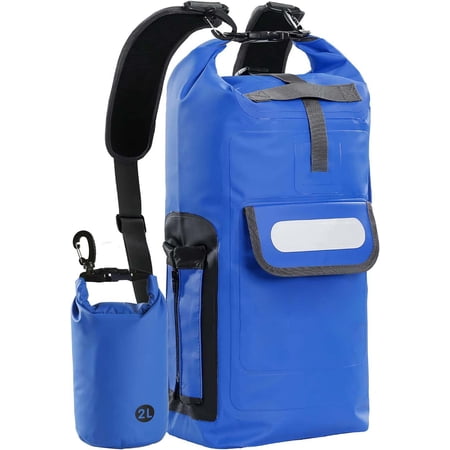 Dry Bag Waterproof Backpack for kayak - Large Space Waterproof Bag - 20L(Blue)