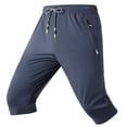 thumbnail image 4 of Mens Elastic Waist Shorts with Pockets for Men Solid Color Drawstring Closure Casual Pants 1 Pc, 4 of 5