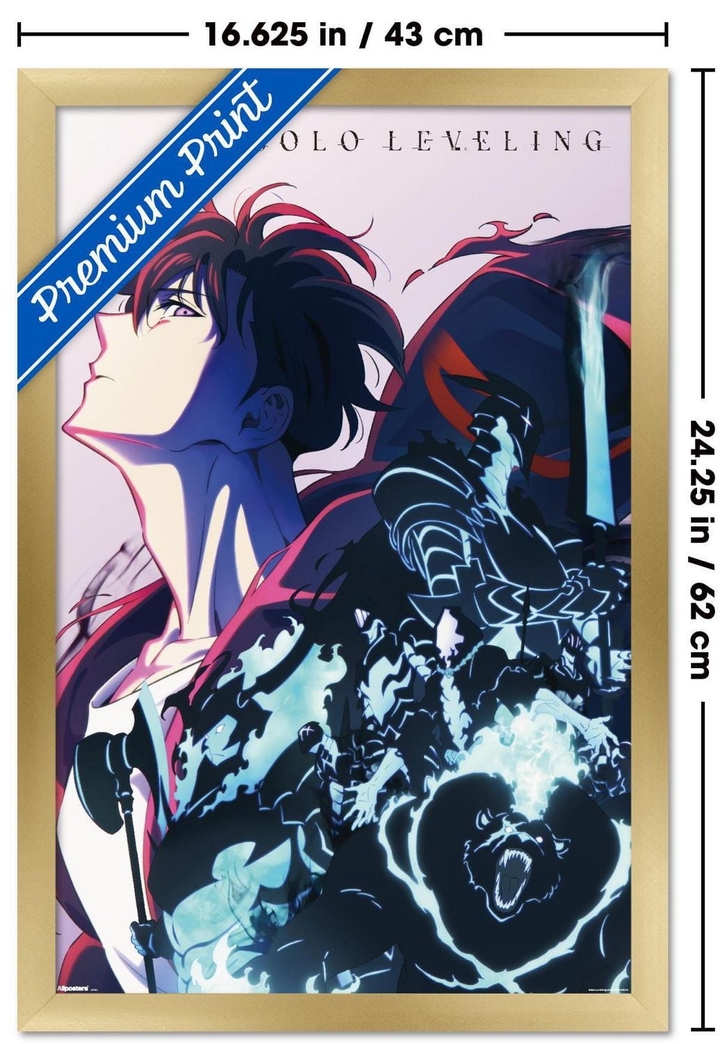 Solo Leveling: Season 2 - Teaser Key Art Wall Poster, 14.725" x 22.375" Framed