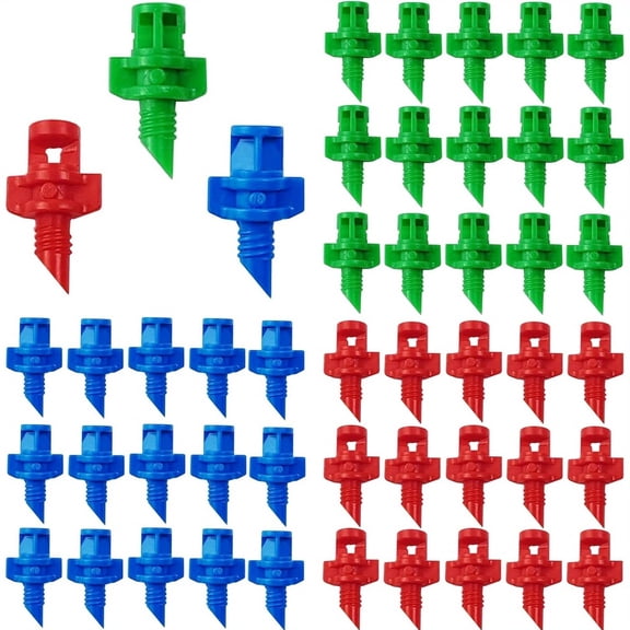 210PCS 90/180/360 Degree Polyethylene (PE) Micro Sprayer Refraction Automizing Sprinkler Nozzle Irrigation System Garden Lawn Plant Irrigation Water Sprinkler