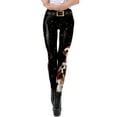 thumbnail image 2 of Womens New Arrivals,Fashion High Waist Yoga Christmas Print Running Sports Pants Trouser Black Xl, 2 of 7
