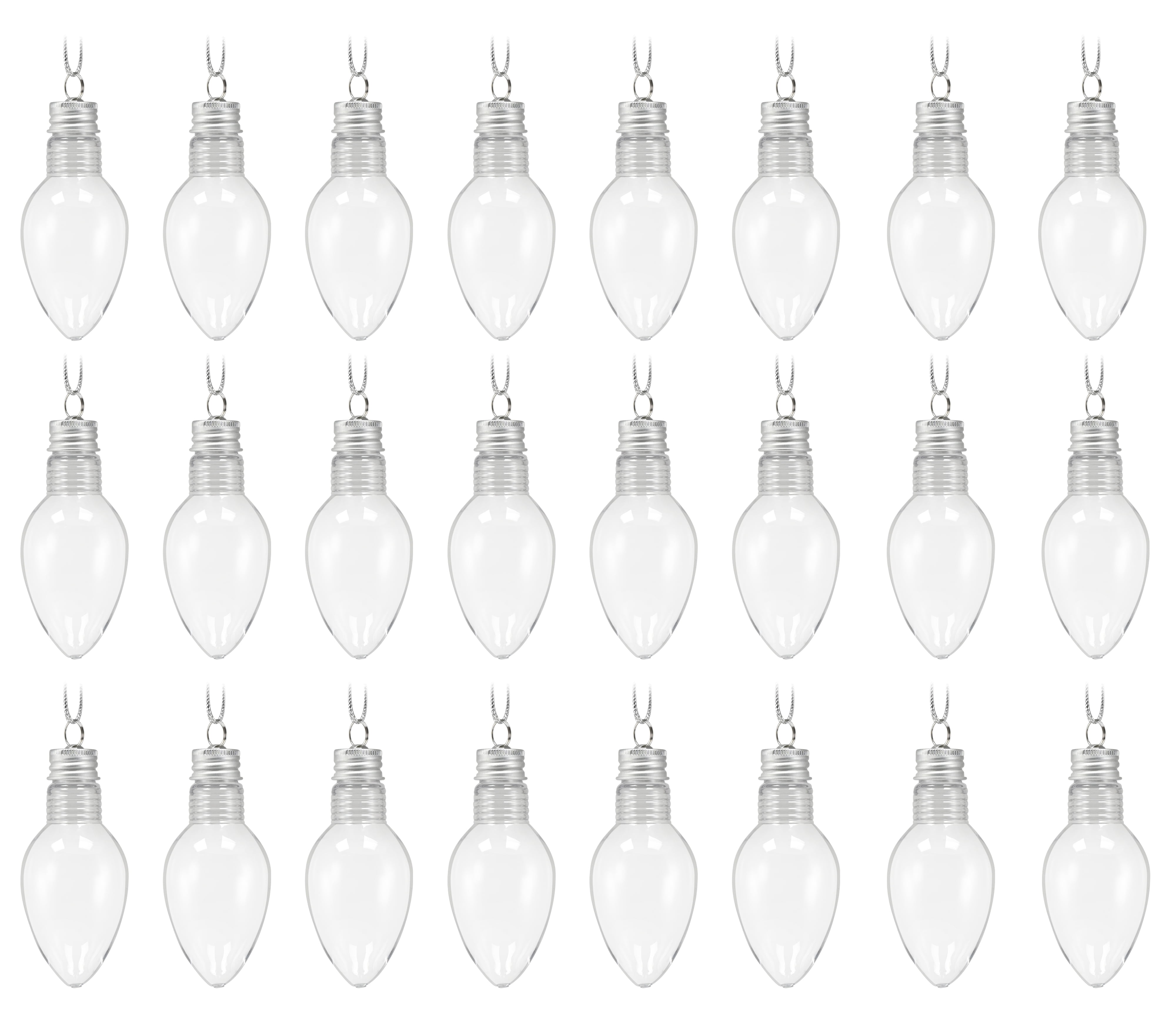 RN'D Toys Clear Fillable Ornaments Shatterproof Transparent Plastic
