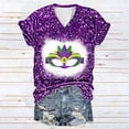 thumbnail image 1 of Fiudx Ofertas y Liquidaciones Top de Manga Corta con Cuello En V y Estampado Informal para Mujer, 1 of 3