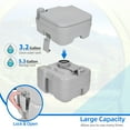 thumbnail image 5 of DEXTRUS 5.3 Gallon Portable Toilet, Travel Camping RV Potty, RV Toilet with Detachable Waste Tank, Press Flush Pump for Camping, Boating, Hiking, Trips, 5 of 7
