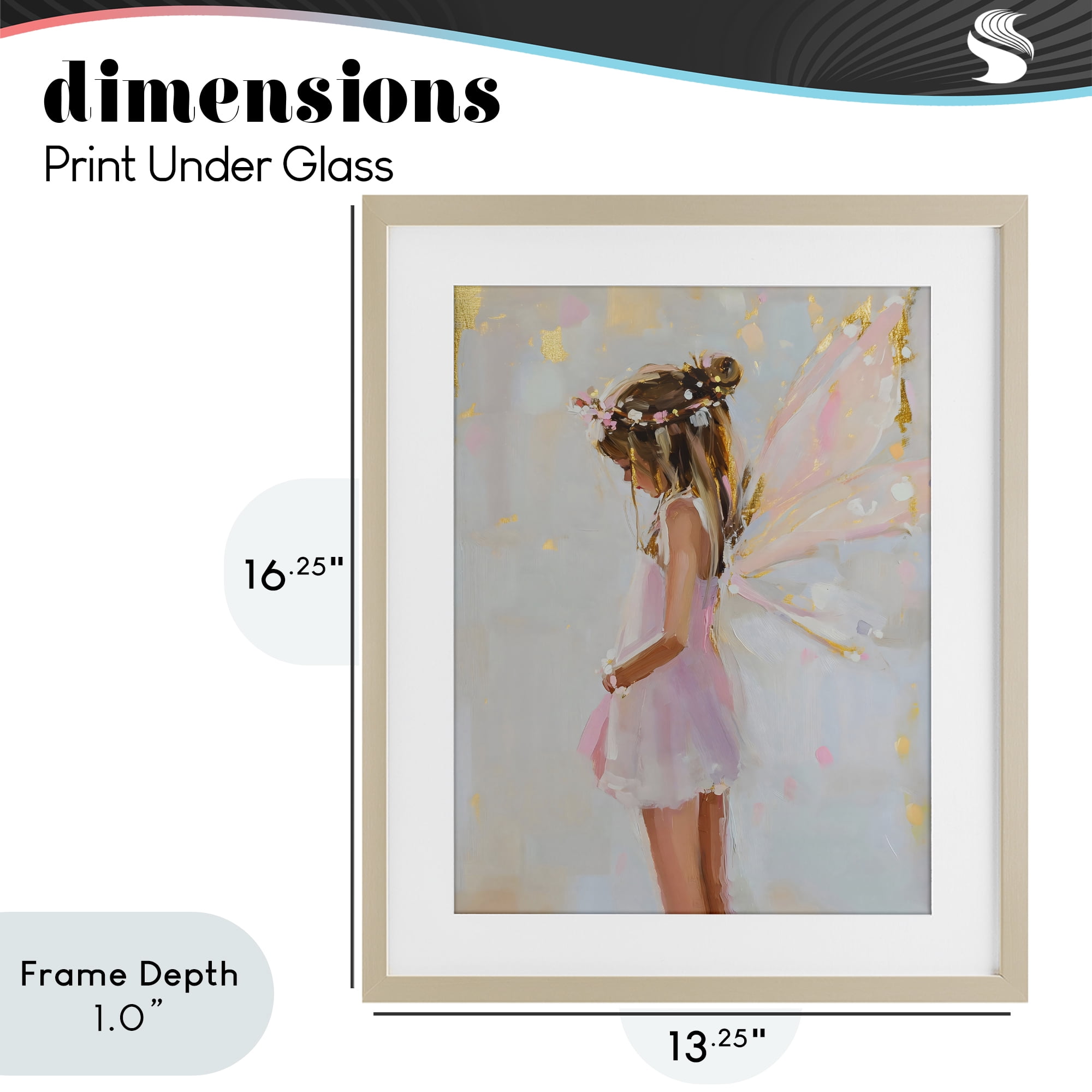 Stupell Industries Youthful Fairy Girl Birch Framed Print Under Glass, design by The Prints Vibe