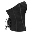 thumbnail image 4 of Xfvqtps Corsets for Women Front Buckle Back Straps Solid Color Boned Overbust Corset Bustier Shapewear Black, 4 of 8