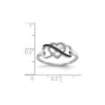 thumbnail image 4 of 1/10 Carat (Ctw) Black & White Diamond Heart Promise Ring in 14K White Gold for Women, 4 of 5
