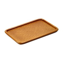 WeiLaiKeQi Bamboo Serving Tray Food Platter Rectangle Serving Tray for Hotel Home Party Brown