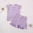 thumbnail image 2 of Girls' Summer Children's Summer Baby Girls' Sleeveless Shorts Two Set To Wear With Children's Clothes, 2 of 4