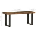thumbnail image 4 of vidaXL Bench 110 cm Solid Reclaimed Wood and Steel, 4 of 5