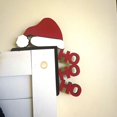 thumbnail image 2 of Adorno navideño para puerta - Letrero de esquina para marco de puerta superior de Papá Noel y muñeco de nieve 2024, pintura de dibujos animados navideños, decoración de marco de esquina de puerta de P, 2 of 2