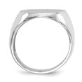 thumbnail image 2 of 14k White Gold 20.5x16.0mm Closed Back Signet Ring - Size 9, 2 of 3
