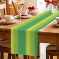 thumbnail image 5 of Green Orange Vertical Striped Table Runner 90 Inches, Modern Color Ombre Bed Runner Dresser Scarves Tabletop for Indoor Outdoor Parties/Ceremony/Banquet, 13" x 90", 5 of 9