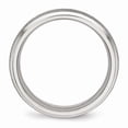 thumbnail image 2 of White Stainless Steel Ring Band Wedding Polished Laser Cut, 2 of 6