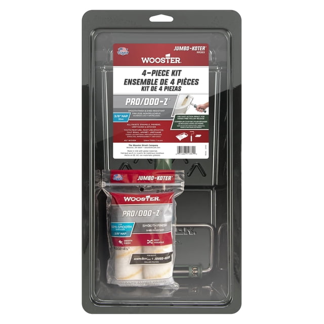 Kit de rodillos de pintura Wooster Brush RR393-4.5 Jumbo-Koter Pro/Doo-Z