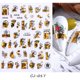 thumbnail image 1 of Otoño Nail Art Stickers Calcomanías Hoja 3D Autoadhesivo Holográfico Oro Negro Plata Hoja Manicura Láminas Geométrica Slider Nail Art Adhesivo Decoración kaili Sencillez, 1 of 5