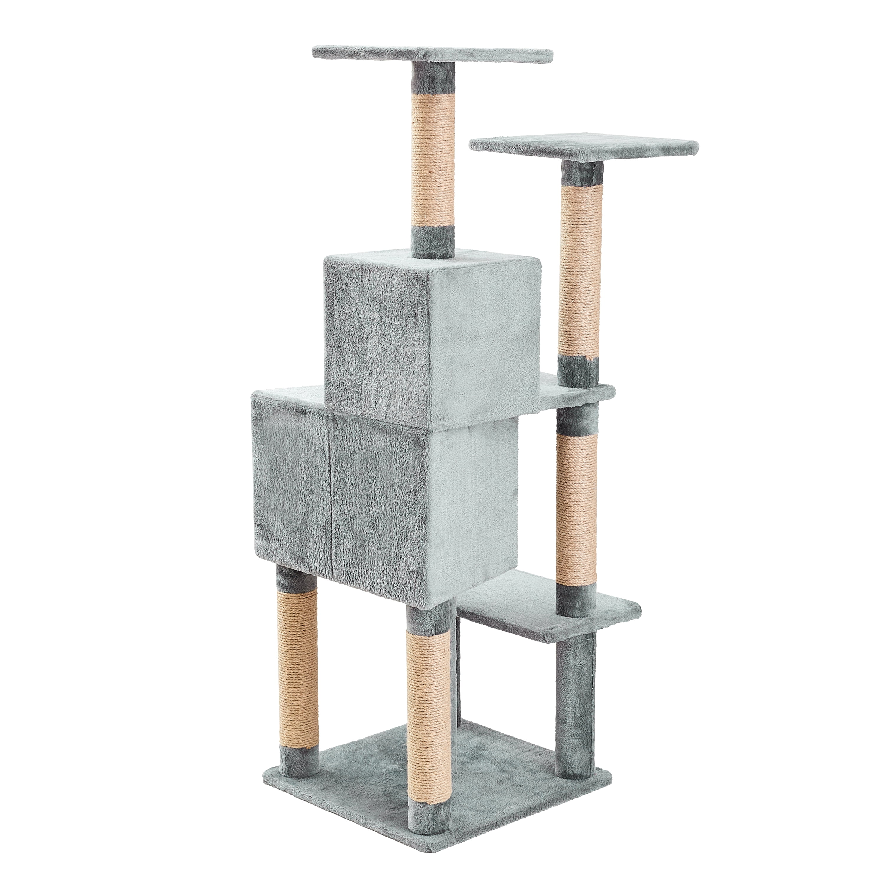 Two by Two Greenwich - Gray Scratching Post Cat Furniture - 63 in. Tall