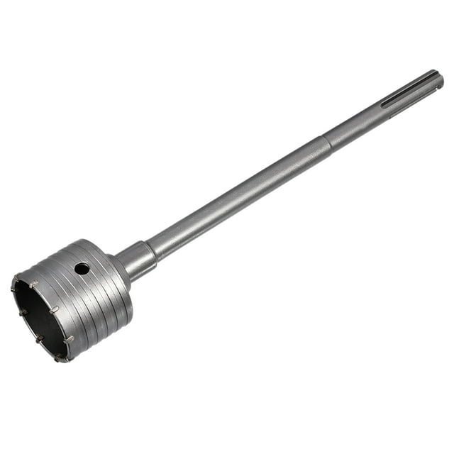 Broca de perforación para pared de 75 mm, sierra de agujero, profundidad de perforación de 330 mm, vástago redondo con varilla de conexión para taladro de impacto SDS X5