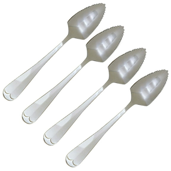 Norpro Stainless Steel Deluxe Grapefruit Spoons, Set of 4, Metallic