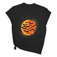 thumbnail image 2 of Sriper Funny Halloween Witch Tee,Women's Short Sleeve Graphic T-Shirt,Humorous Pumpkin Design,Fall Theme Cotton Top,Seasonal Fashion Blouse,Cute Ropa Mujer Black L, 2 of 3