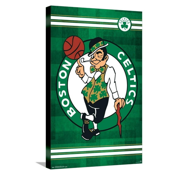 NBA Boston Celtics - Logo 14 Canvas Wall Poster, 14.725" x 22.375"