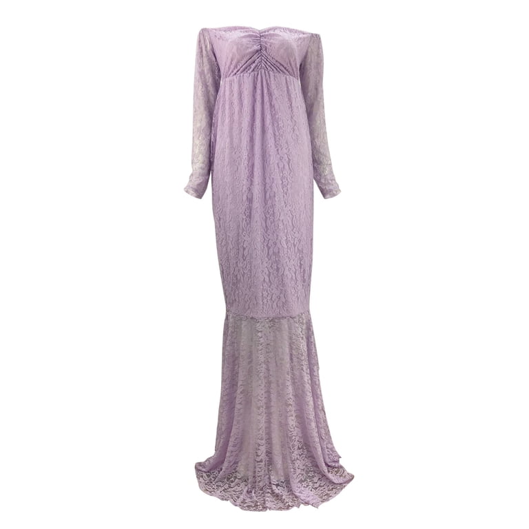 Casual Dresses YODETEY Womens Maternity Dresses Ladies Fashion Sexy Mesh  Lace Long Sleeve Photography Mopping Long Dress,Maternity Light Blue S -  Walmart.com