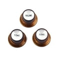 thumbnail image 5 of FRCOLOR 3 Pcs Bass Guitar Ct Guitar Knob Guitar Control Knob M Brown, 5 of 8