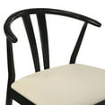 thumbnail image 5 of Roundhill Furniture Lavin Modern 5-Piece Dining Set, Walnut Finished Dining Table with 4 Wishbone Chairs, 5 of 16