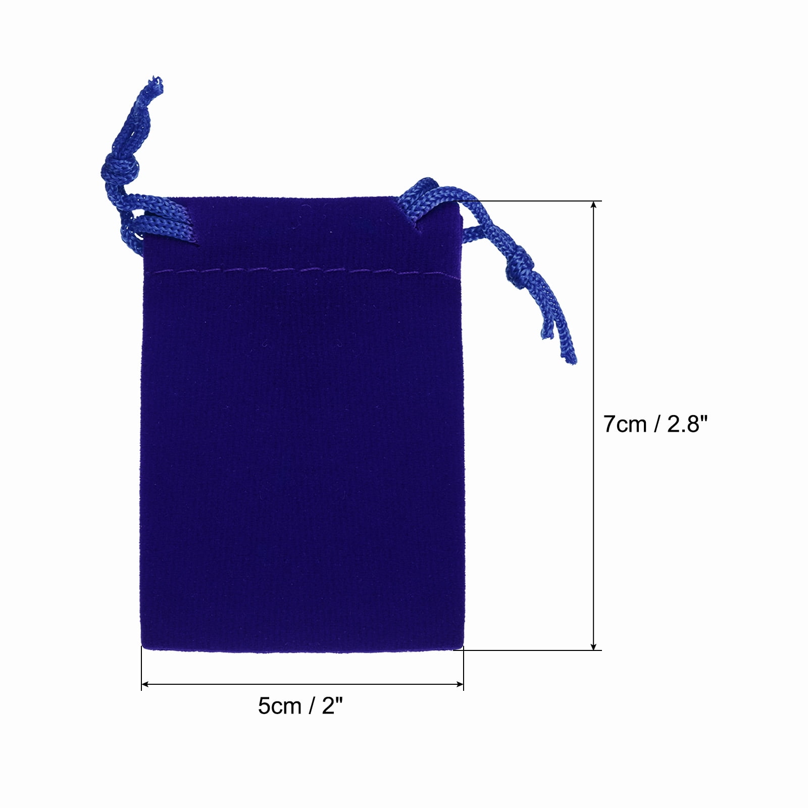 Unique Bargains Velvet Gift Bags Jewelry Drawstring Pouches for Wedding Favor 2"x2.8" Blue